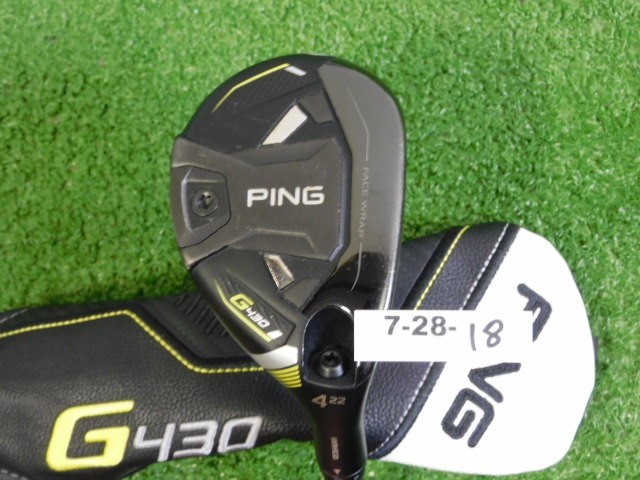 PING G430 22* 4 Hybrid Rescue HZRDUS Smoke RDX 70g 5.5 Regular with HC Excellent