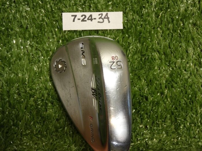 Titleist Vokey SM6 Tour Chrome 52* 8* Gap Wedge F Grind XP 90 R300 Regular Steel