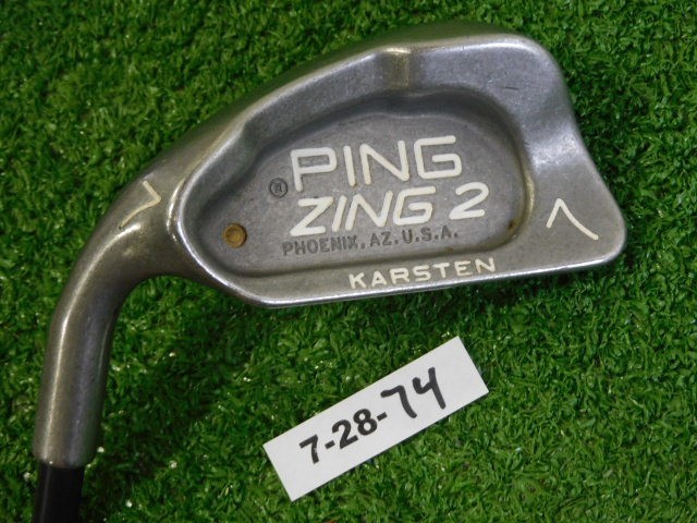 PING Zing 2 Left Hand 7 Iron Karsten 101 Regular Graphite Gold Dot 4* Flat 33″