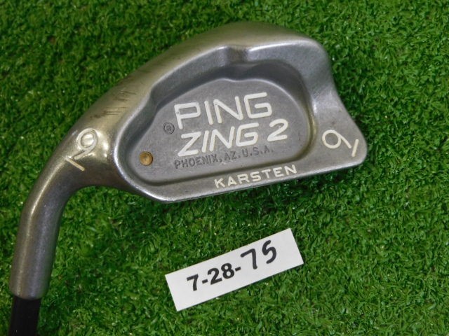 PING Zing 2 Left Hand 9 Iron Karsten 101 Regular Graphite Gold Dot 4* Flat 32″