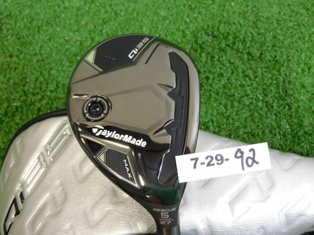 TaylorMade Qi35 Max 27* 5 Hybrid Rescue AirSpeeder 50 A Senior w HC & Jumbo Grip