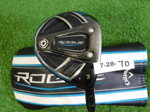Callaway Rogue 15* 3 Wood Aldila Synergy 60 A Senior Graphite with HC w Mid Grip