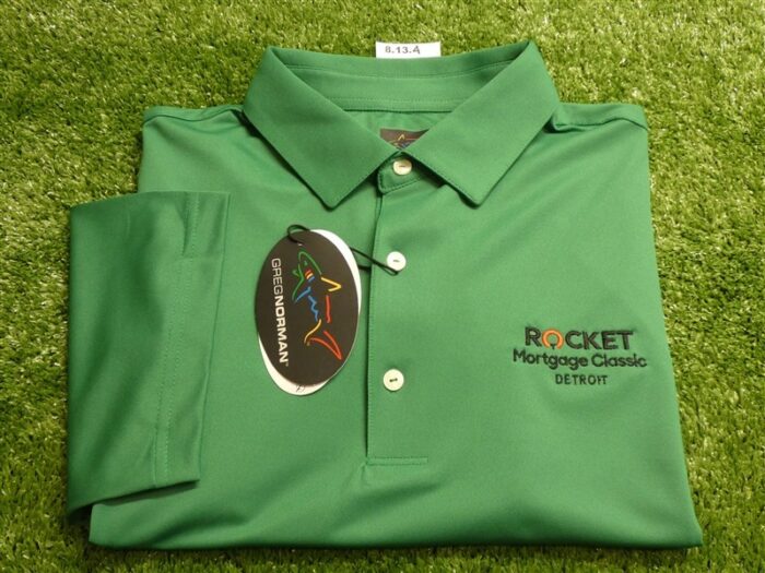 NEW Greg Norman RMC Staff Polo Golf Shirt C.C. Logo Evergreen Medium