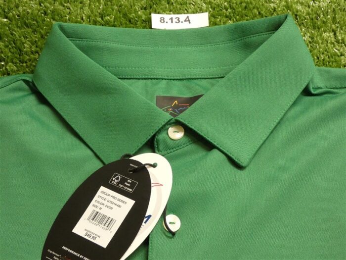 NEW Greg Norman RMC Staff Polo Golf Shirt C.C. Logo Evergreen Medium
