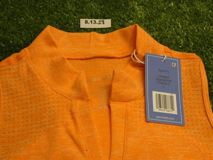 NEW Sport Haley Womens Razorback Sleeveless Tank Golf Shirt Orange Large