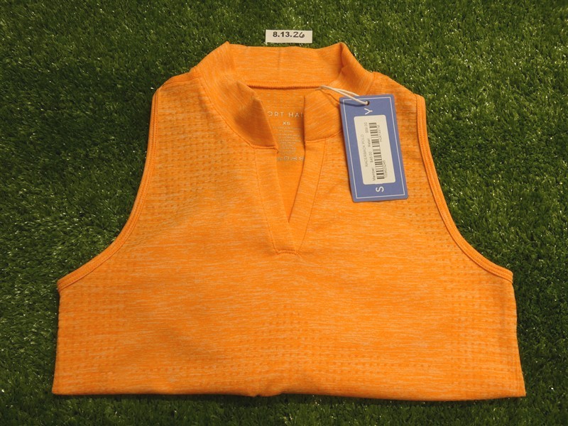 NEW Sport Haley Womens Razorback Sleeveless Tank Golf Shirt Orange Extra Small