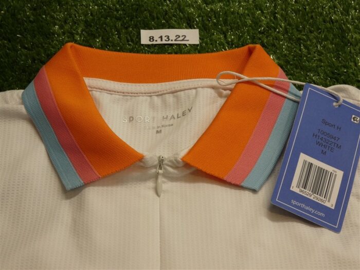 NEW Sport Haley Womens Monroe Sleeveless Polo Golf Shirt White Medium