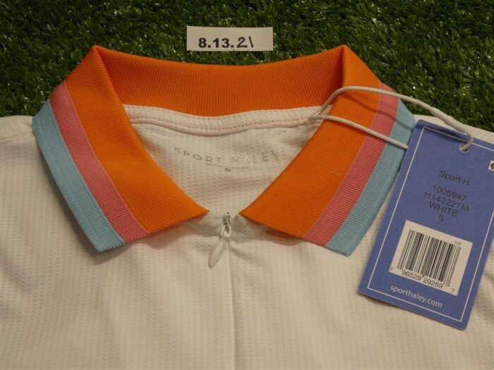 NEW Sport Haley Womens Monroe Sleeveless Polo Golf Shirt White Small