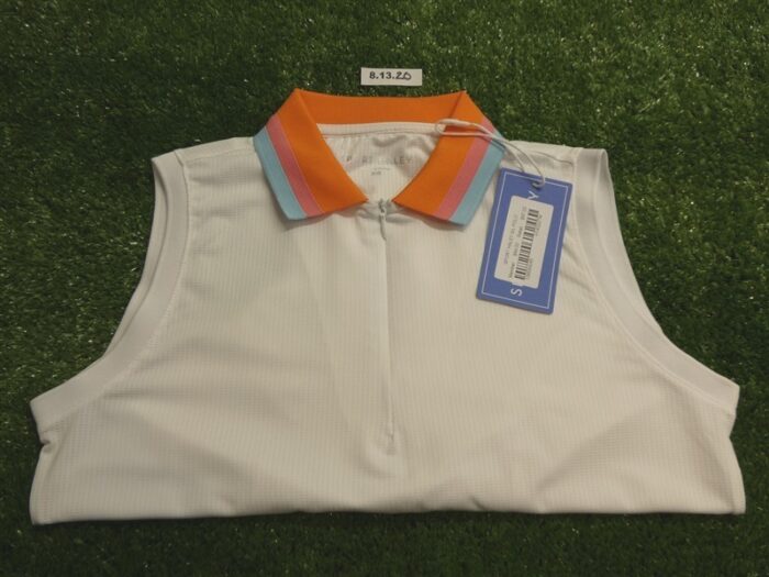 NEW Sport Haley Womens Monroe Sleeveless Polo Golf Shirt White Extra Small