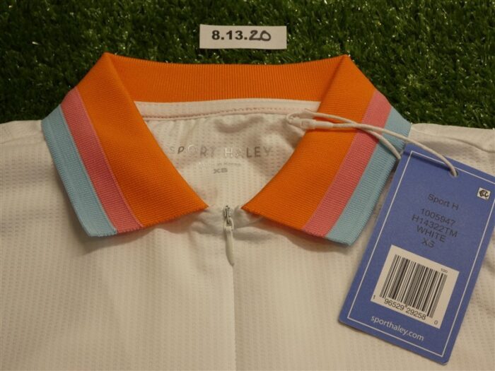 NEW Sport Haley Womens Monroe Sleeveless Polo Golf Shirt White Extra Small