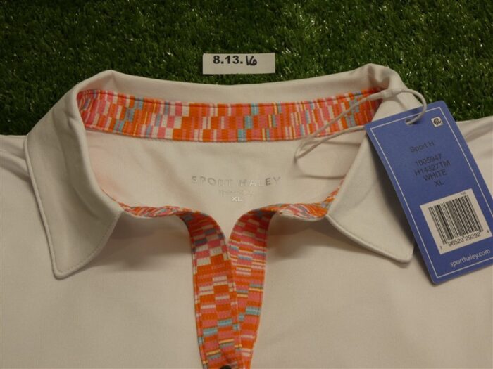 NEW Sport Haley Womens Parsons Short Sleeve Polo Golf Shirt White Extra Large