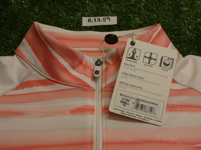 NEW FootJoy Womens Watercolor Half-Zip Golf Pullover C.C. Logo Extra Small 27798