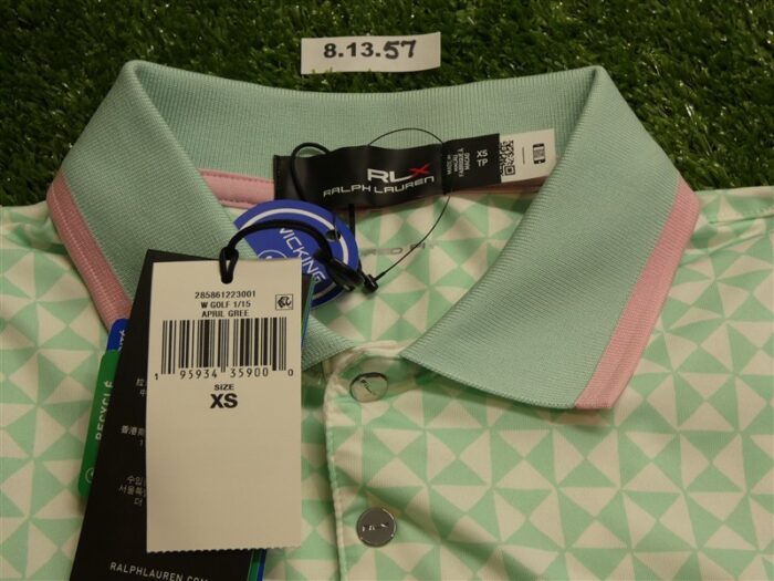 NEW Ralph Lauren RLX Womens Tailored Fit Polo Golf Shirt C.C. Logo Extra Small