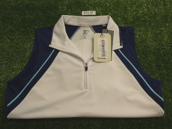 NEW EPNY Womens Convertible Collar Sleeveless Golf Shirt C.C. Logo Extra Small