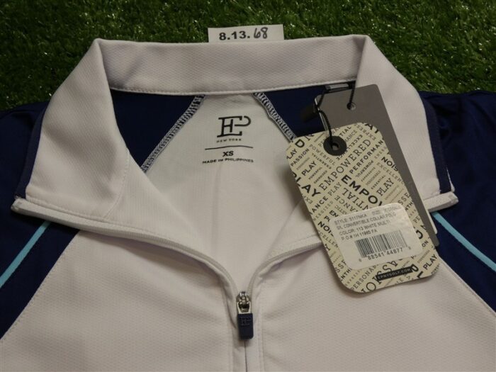 NEW EPNY Womens Convertible Collar Sleeveless Golf Shirt C.C. Logo Extra Small