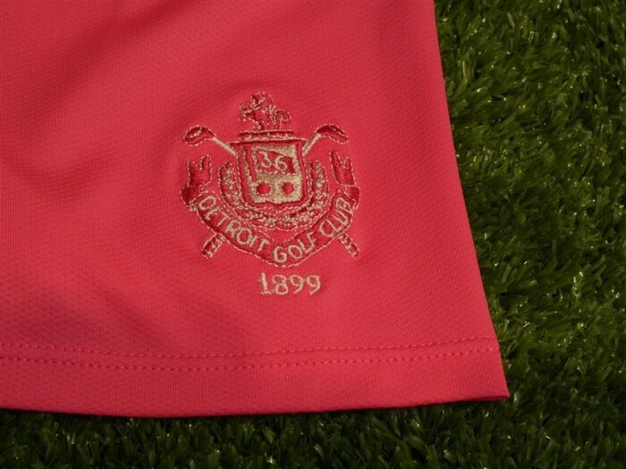 NEW EPNY Womens S/S Zip Mock Polo Golf Shirt C.C Logo Rosette Large