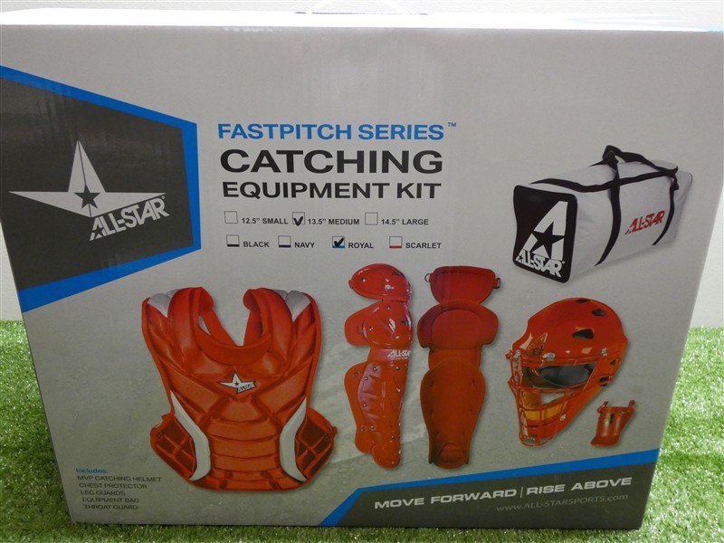 All-Star Fastpitch Series Softball Catcher’s Kit Medium 13.5″ Royal Blue New