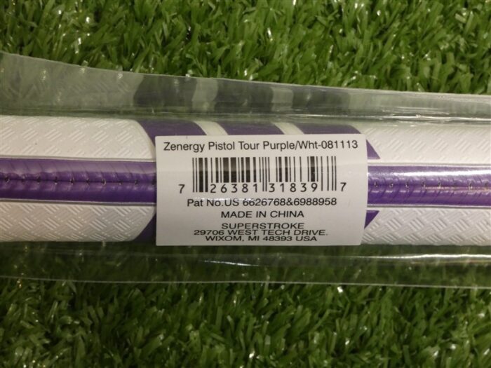 Super Stroke Zenergy Pistol Tour Putter Golf Grip Purple/White New