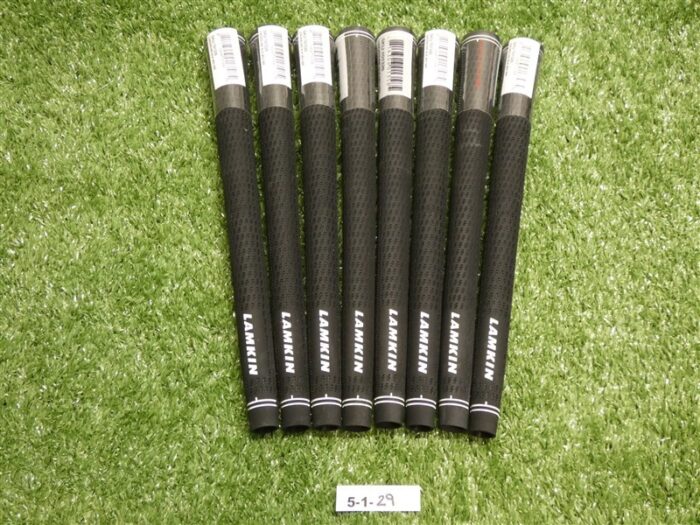 Lamkin Crossline Black 58 Round Midsize Golf Grips (Set of 8) Black New
