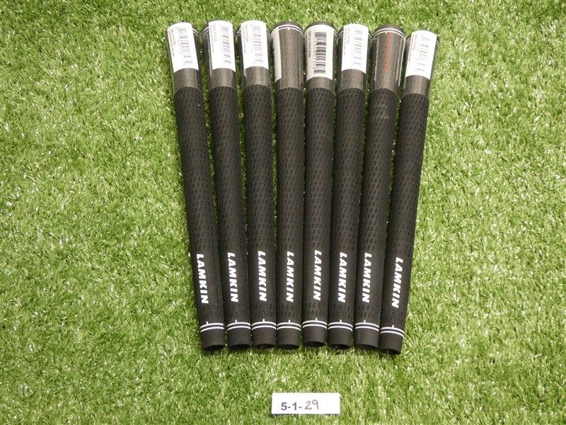 Lamkin Crossline Black 58 Round Midsize Golf Grips (Set of 8) Black New