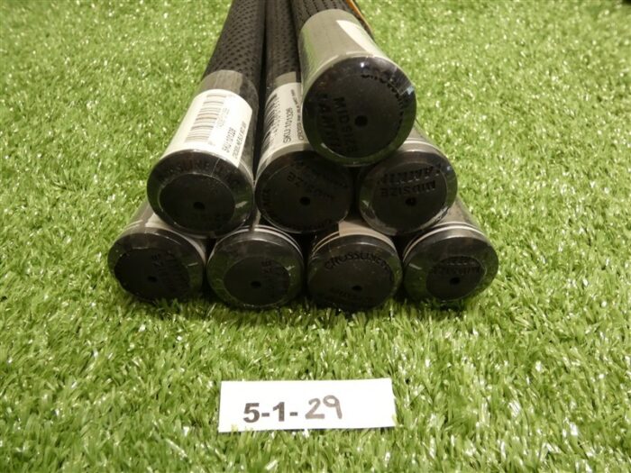 Lamkin Crossline Black 58 Round Midsize Golf Grips (Set of 8) Black New