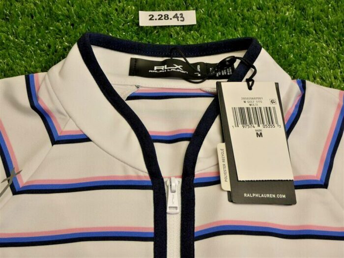 Ralph Lauren RLX Women Stretch Jersey Quarter-Zip Golf Pullover NGLA Logo Medium