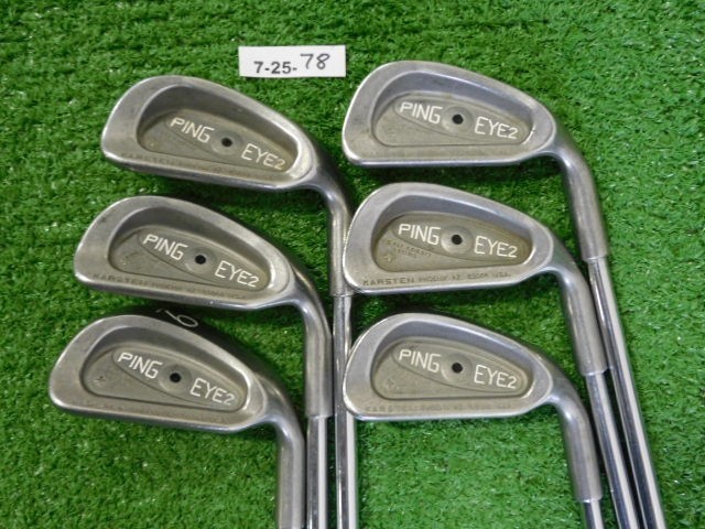 Ping Eye 2+ Plus Irons 4-9 (No W Wedge) KT-M Stiff Steel Black Dot