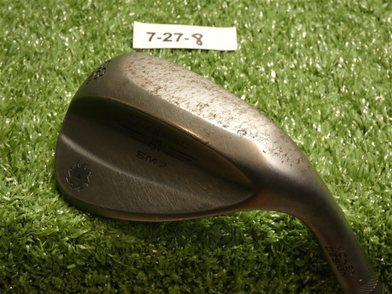 Titleist Vokey SM7 Jet Black 58* 08* Lob Wedge M Grind Dynamic Gold Onyx Steel