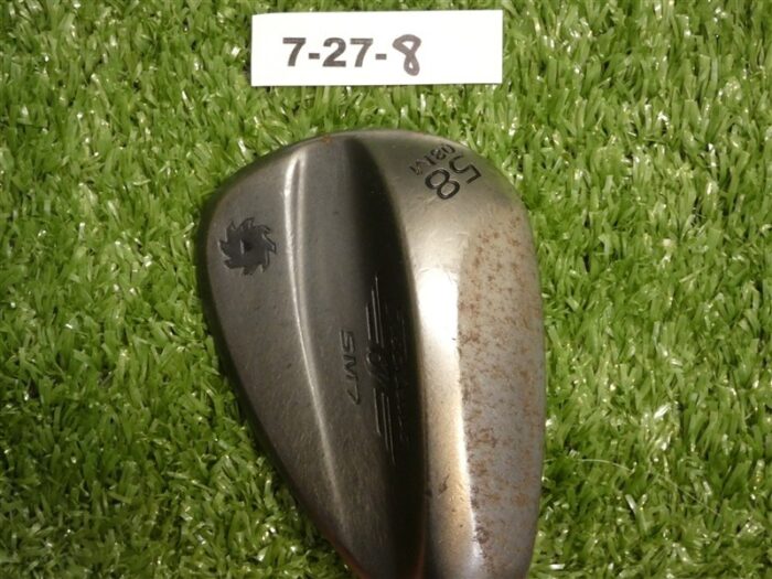 Titleist Vokey SM7 Jet Black 58* 08* Lob Wedge M Grind Dynamic Gold Onyx Steel