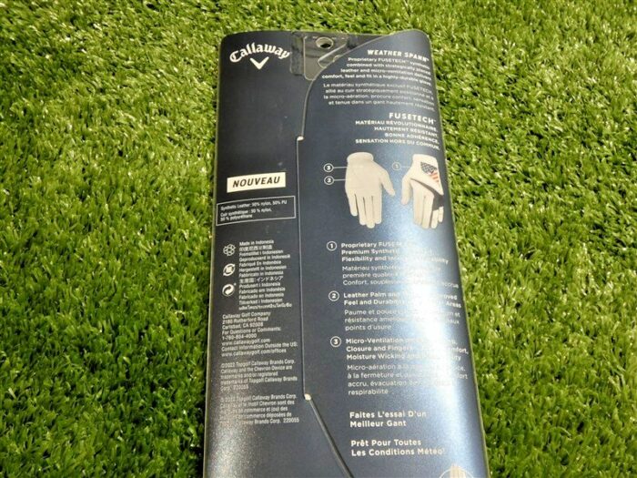 3 Callaway Weather Spann USA Mens Medium Golf Gloves Worn on RH New