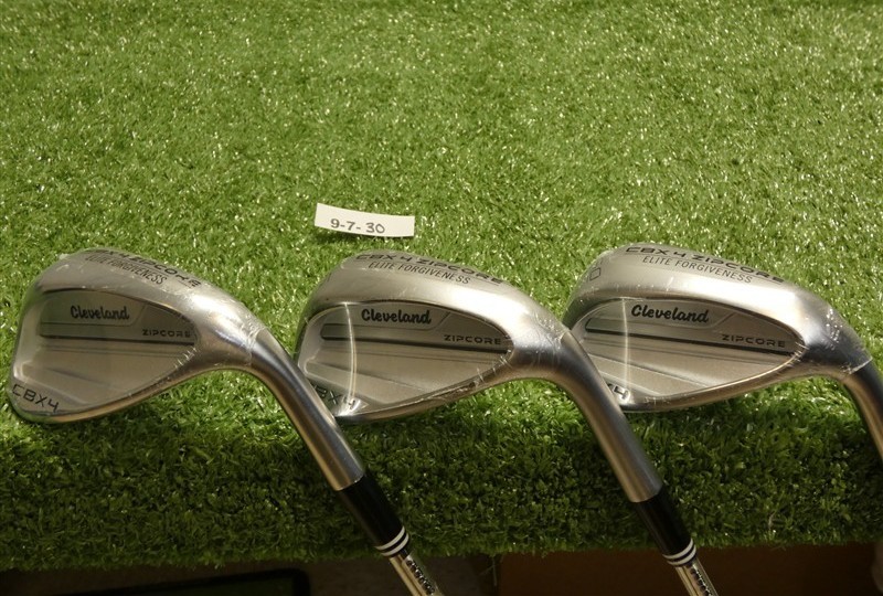 Cleveland CBX 4 ZipCore 52/56/60* Gap/Sand/Lob Wedge Set KBS Hi-Rev Steel New