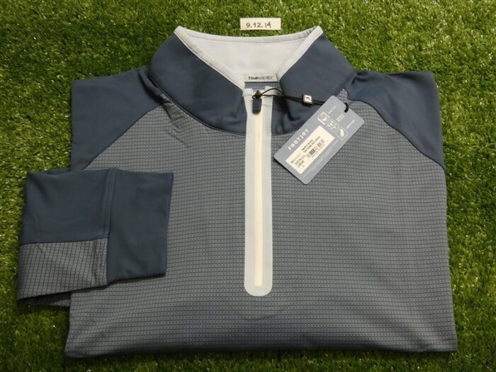 FootJoy Mens TempoSeries Mixed Texture Golf Mid-Layer Denim Blue Large 33374