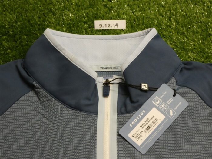 FootJoy Mens TempoSeries Mixed Texture Golf Mid-Layer Denim Blue Large 33374