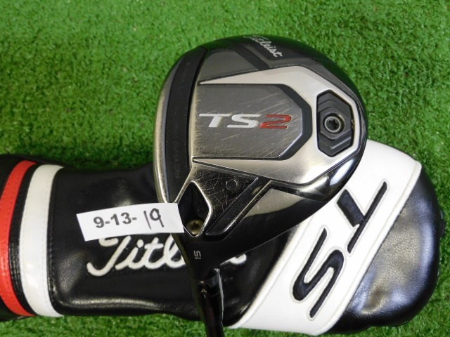 Titleist TS2 15* Left Hand 3 Wood Kuro Kage TiNi 55 Stiff Graphite with HC 42.5″
