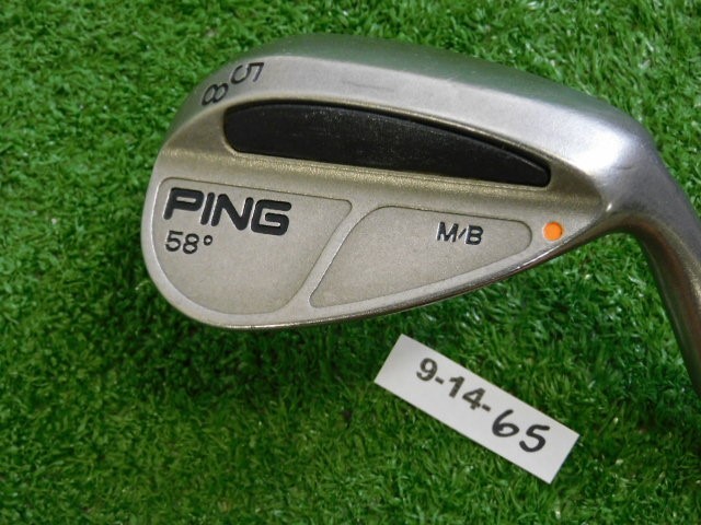 PING MB 58* Lob Wedge Regular Steel with Undersize Grip Orange Dot 2* Flat -.5″