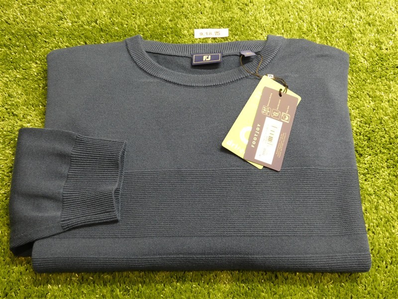 FootJoy Mens Tonal Block Crewneck Golf Sweater Horizon Blue Large 35530