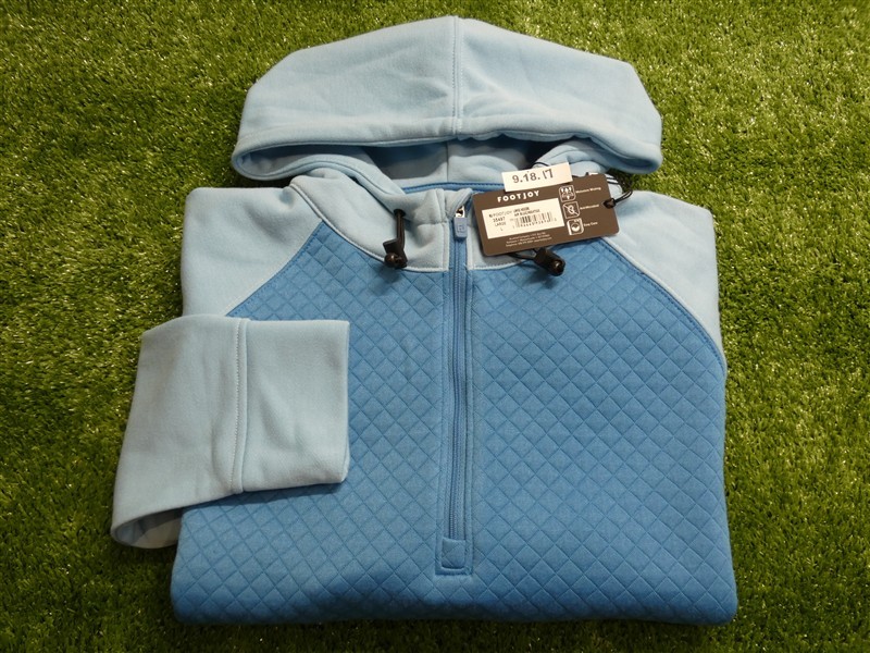 FootJoy Mens Links Hoodie Golf Pullover Air/Hightide Blue 35497