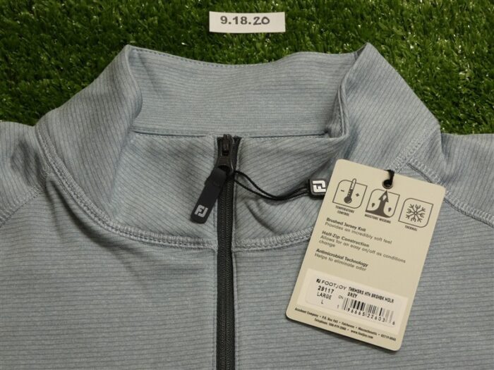 FootJoy Mens ThermoSeries Heather Brushed Golf Mid-Layer Grey Large 29117