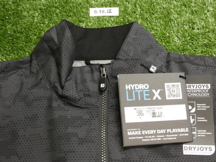 FootJoy Mens HydroLite X Golf Rain Jacket Black Camo Large 33357