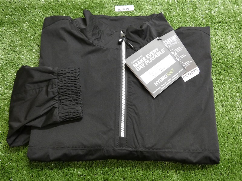 FootJoy Mens HydroKnit Golf Rain Pullover Black Large 32680