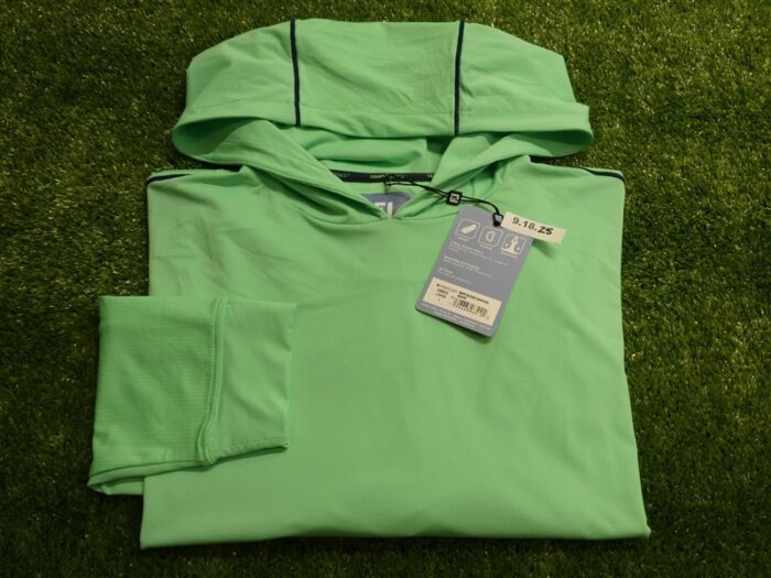 FootJoy Mens TempoSeries Blocked Sun Hoodie Golf Pullover Sea Foam Large 36903