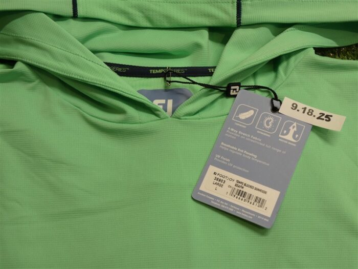 FootJoy Mens TempoSeries Blocked Sun Hoodie Golf Pullover Sea Foam Large 36903