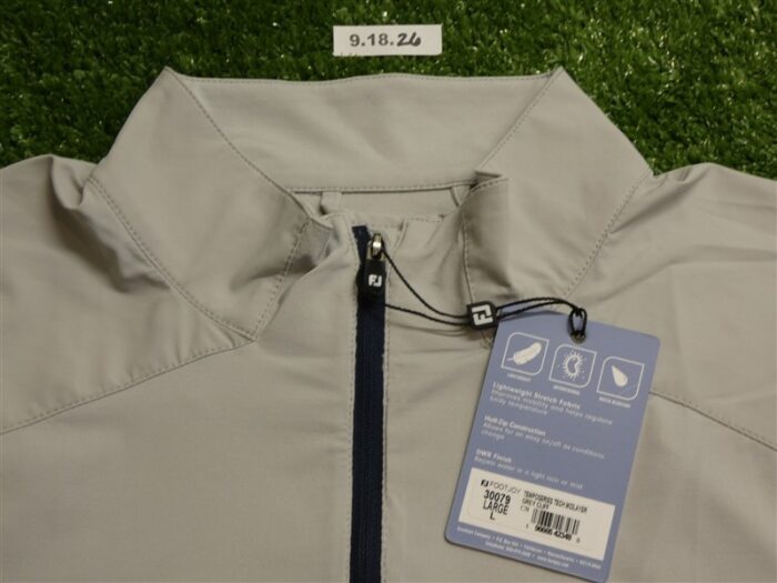FootJoy Mens TempoSeries Tech Golf Mid-Layer Grey Cliff Large 30079