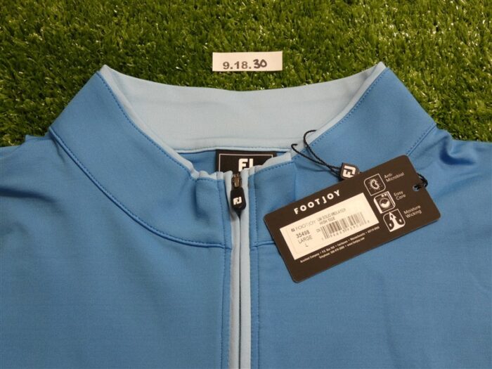 FootJoy Mens Lightweight Solid Golf Mid-Layer Hightide Blue Large 35498