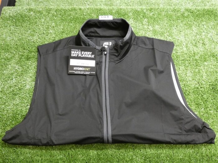 FootJoy Mens HydroKnit Golf Vest Black/Charcoal Large 25274
