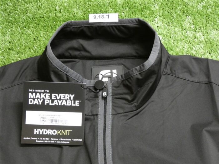 FootJoy Mens HydroKnit Golf Vest Black/Charcoal Large 25274