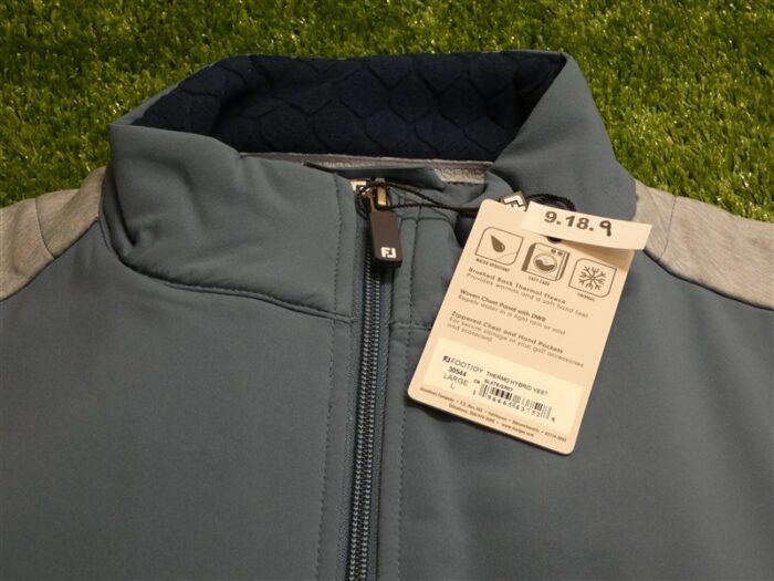 FootJoy Mens ThermoSeries Hybrid Golf Vest Slate/Grey Large 30544