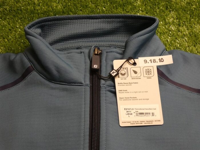 FootJoy Mens ThermoSeries Fleece Back Golf Vest Slate Blue Large 29111