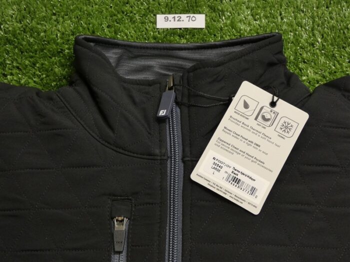 FootJoy Mens ThermoSeries Full-Zip Golf Hybrid Mid-Layer Black Large 30540