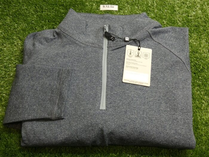 FootJoy Mens ThermoSeries Heather Brushed Back Golf Mid-Layer Navy Large 29116